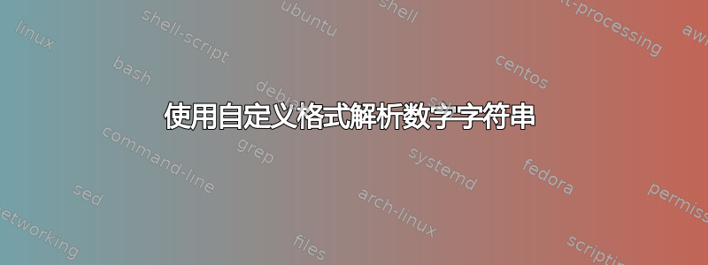 使用自定义格式解析数字字符串