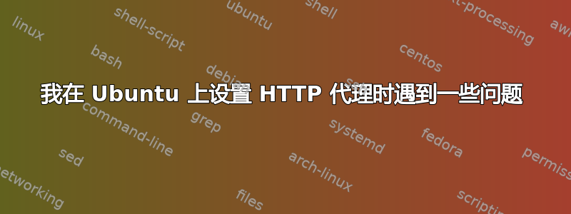 我在 Ubuntu 上设置 HTTP 代理时遇到一些问题