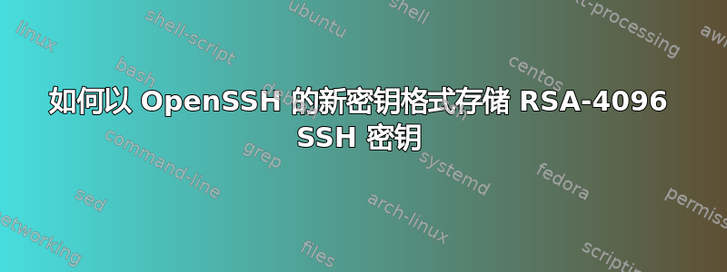 如何以 OpenSSH 的新密钥格式存储 RSA-4096 SSH 密钥