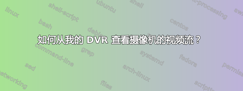 如何从我的 DVR 查看摄像机的视频流？