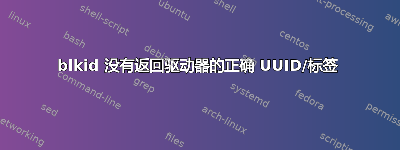 blkid 没有返回驱动器的正确 UUID/标签