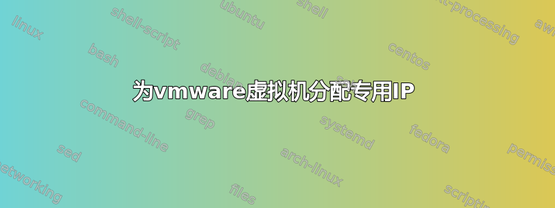 为vmware虚拟机分配专用IP