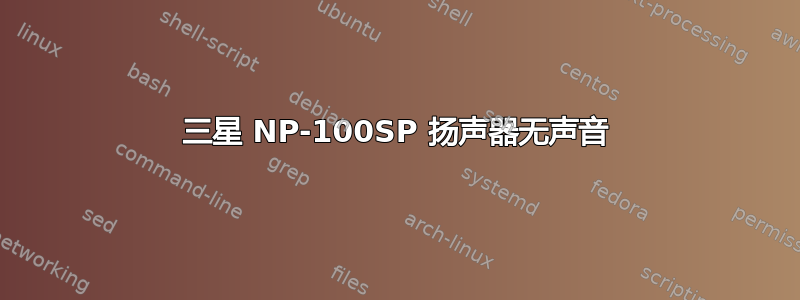 三星 NP-100SP 扬声器无声音