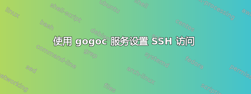 使用 gogoc 服务设置 SSH 访问