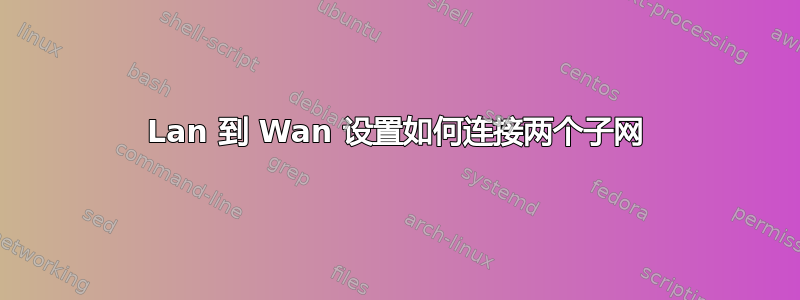 Lan 到 Wan 设置如何连接两个子网