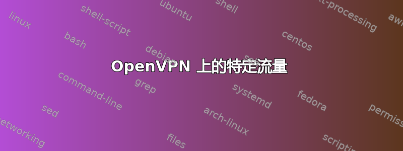 OpenVPN 上的特定流量