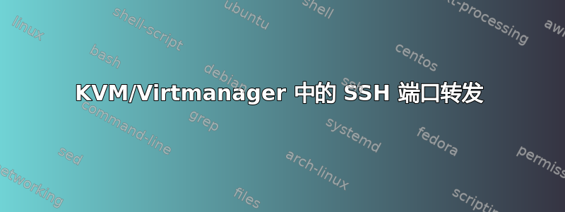 KVM/Virtmanager 中的 SSH 端口转发