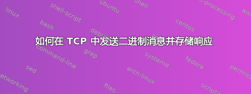 如何在 TCP 中发送二进制消息并存储响应