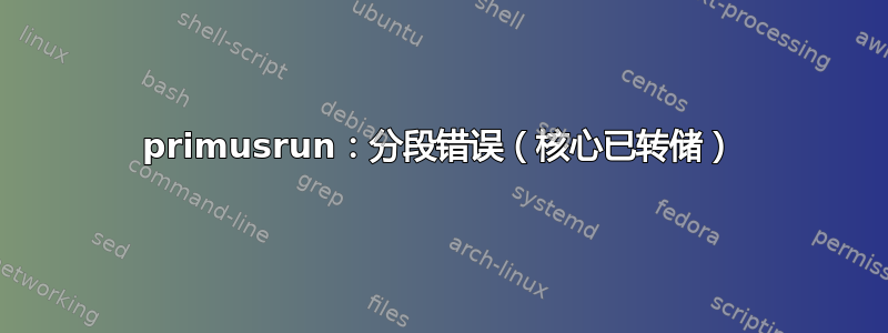 primusrun：分段错误（核心已转储）