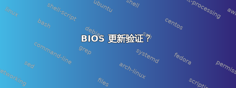 BIOS 更新验证？