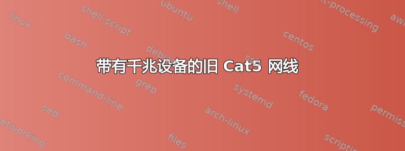 带有千兆设备的旧 Cat5 网线 