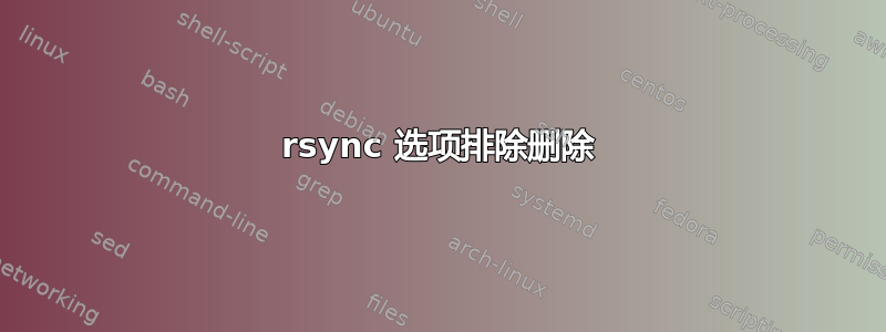 rsync 选项排除删除