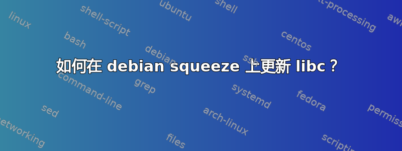 如何在 debian squeeze 上更新 libc？