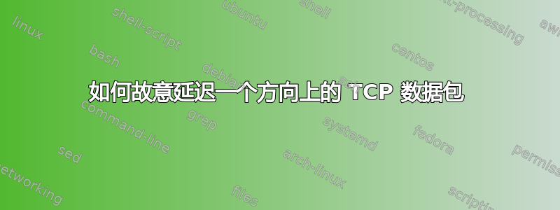 如何故意延迟一个方向上的 TCP 数据包