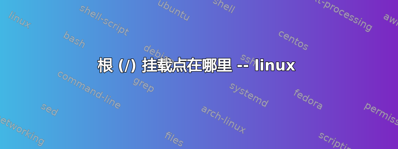 根 (/) 挂载点在哪里 -- linux