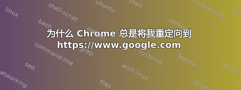 为什么 Chrome 总是将我重定向到 https://www.google.com