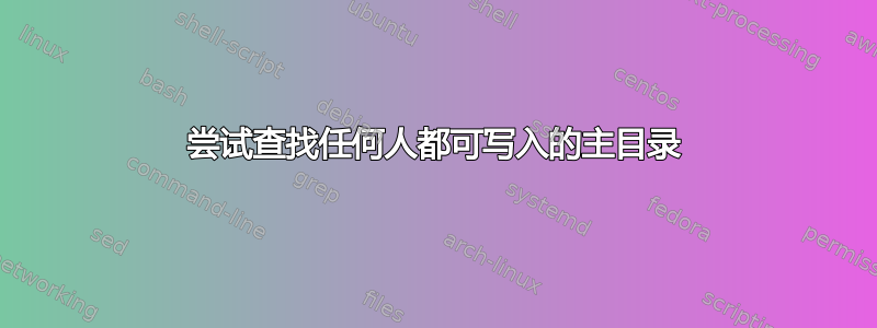 尝试查找任何人都可写入的主目录