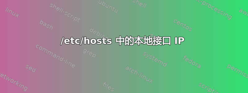 /etc/hosts 中的本地接口 IP