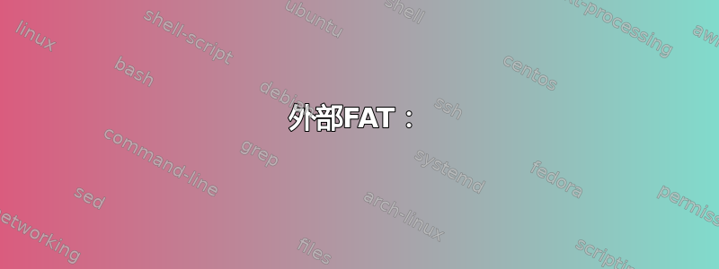 外部FAT：