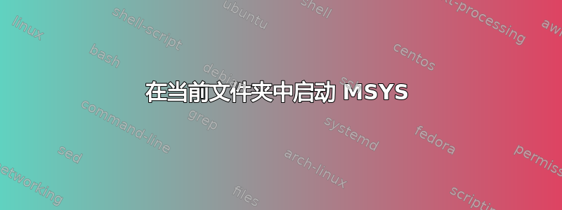 在当前文件夹中启动 MSYS