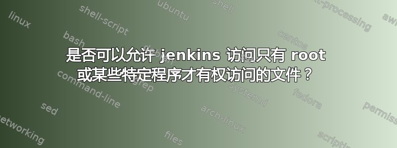 是否可以允许 jenkins 访问只有 root 或某些特定程序才有权访问的文件？