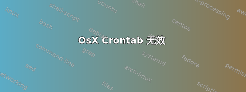 OsX Crontab 无效