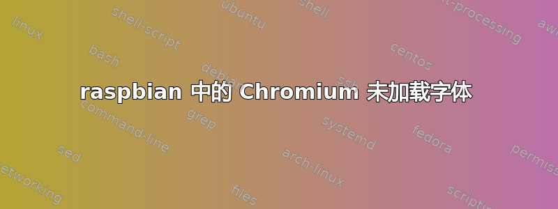 raspbian 中的 Chromium 未加载字体