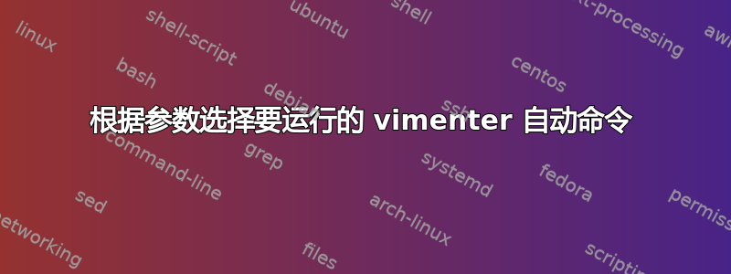 根据参数选择要运行的 vimenter 自动命令