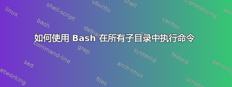 如何使用 Bash 在所有子目录中执行命令