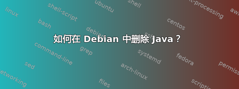 如何在 Debian 中删除 Java？