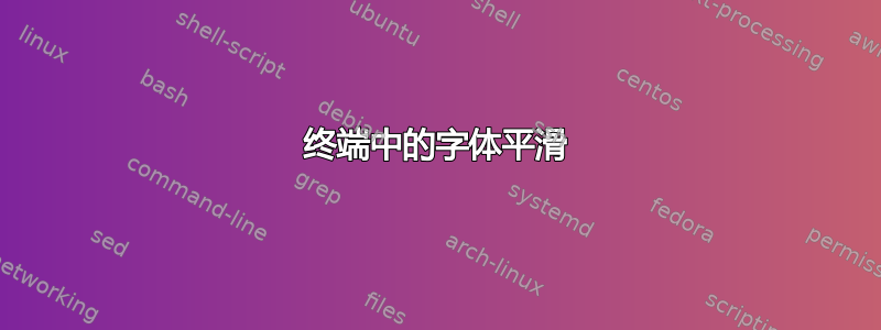 终端中的字体平滑