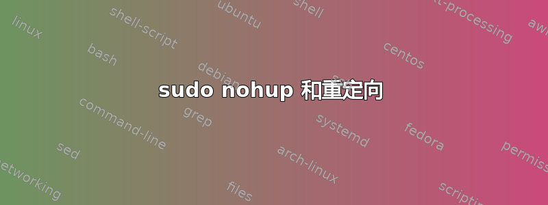 sudo nohup 和重定向