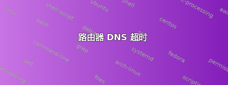 路由器 DNS 超时