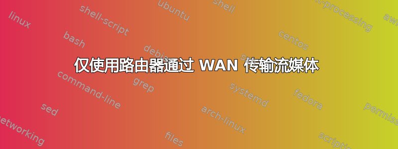 仅使用路由器通过 WAN 传输流媒体