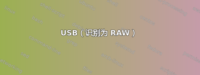 USB（识别为 RAW）