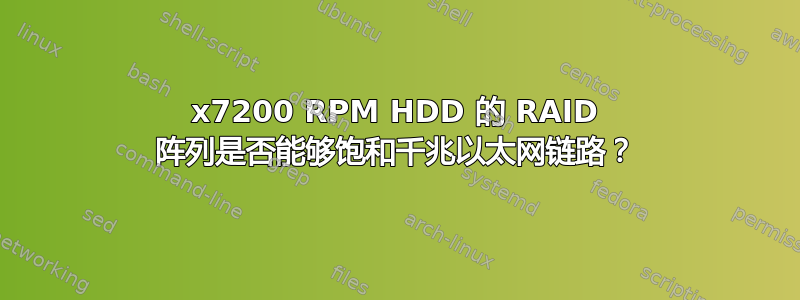 3x7200 RPM HDD 的 RAID 阵列是否能够饱和千兆以太网链路？