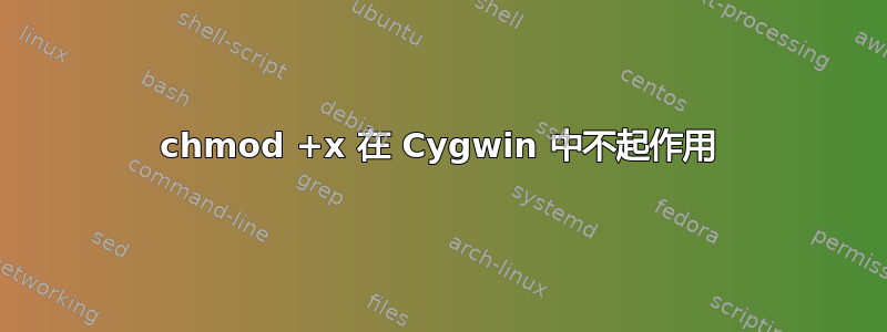 chmod +x 在 Cygwin 中不起作用