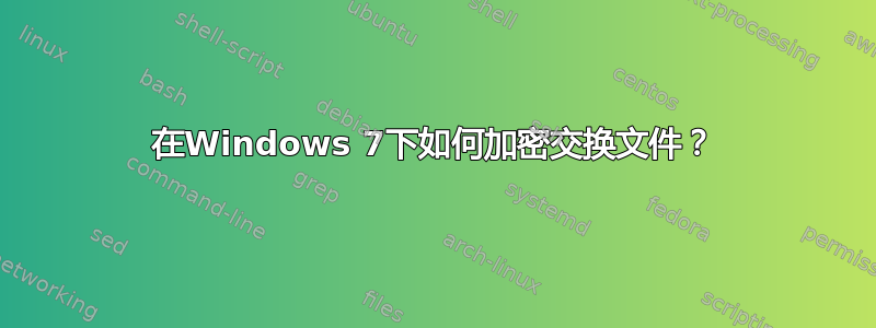 在Windows 7下如何加密交换文件？