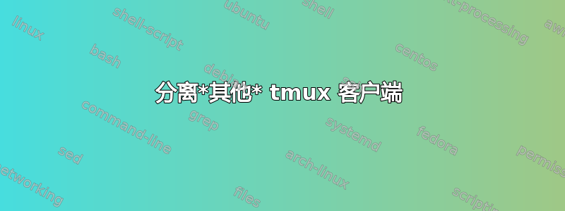 分离*其他* tmux 客户端