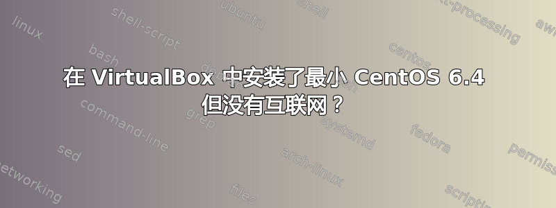 在 VirtualBox 中安装了最小 CentOS 6.4 但没有互联网？