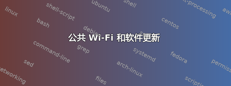 公共 Wi-Fi 和软件更新