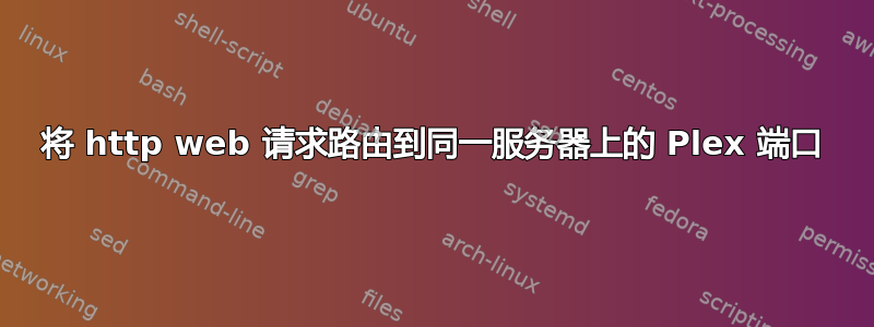 将 http web 请求路由到同一服务器上的 Plex 端口