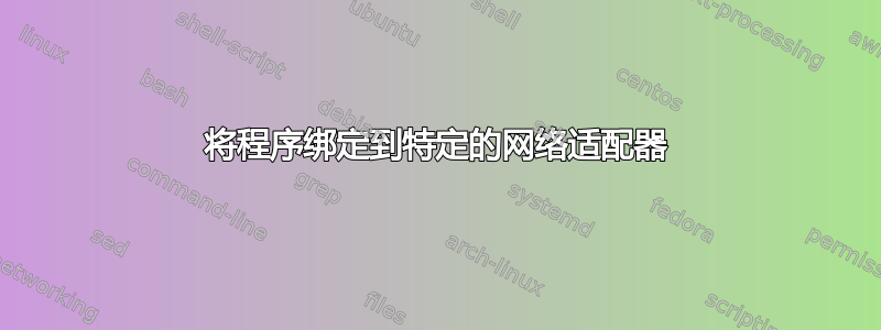 将程序绑定到特定的网络适配器