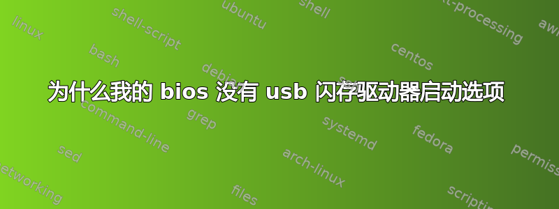 为什么我的 bios 没有 usb 闪存驱动器启动选项