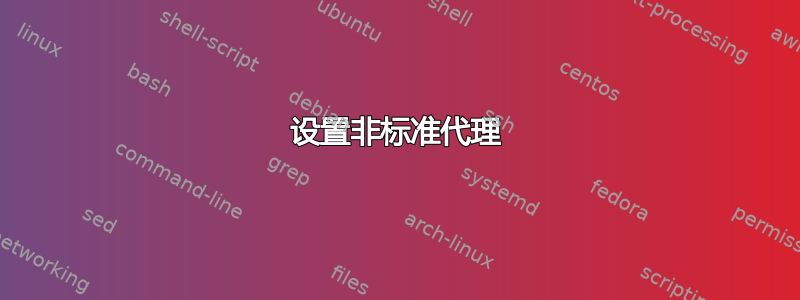 设置非标准代理