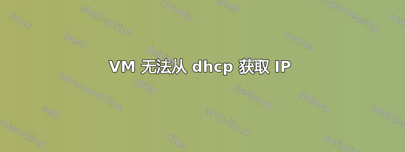 VM 无法从 dhcp 获取 IP