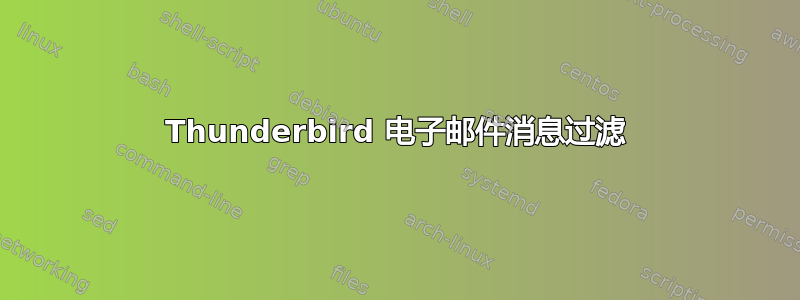 Thunderbird 电子邮件消息过滤