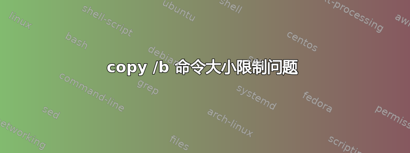 copy /b 命令大小限制问题