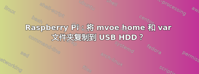 Raspberry Pi：将 mvoe home 和 var 文件夹复制到 USB HDD？