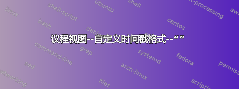 议程视图--自定义时间戳格式--“”